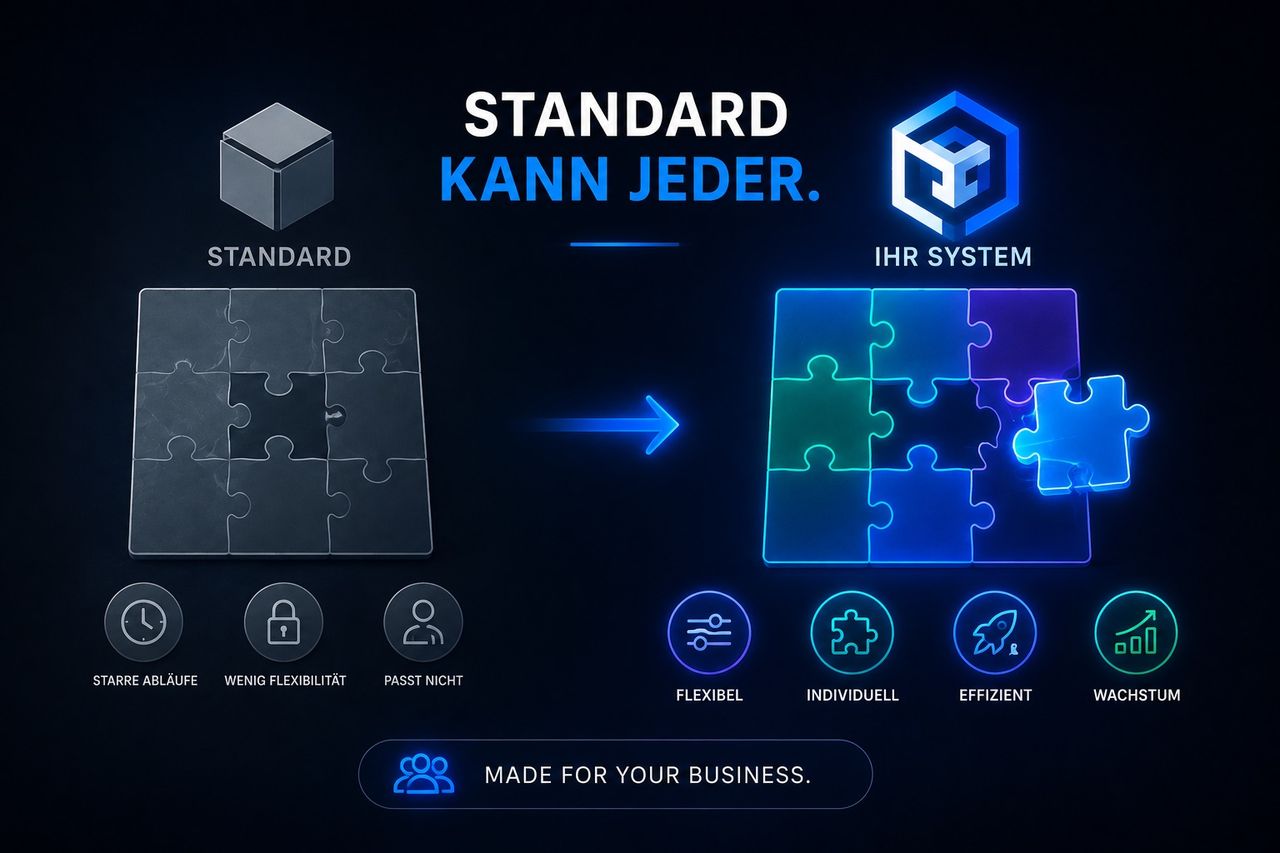 Vergleich: Standardsoftware vs. individuell angepasstes KI-System