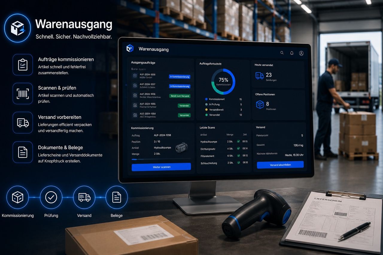 Warenausgang digital buchen mit dem LagerPilot
