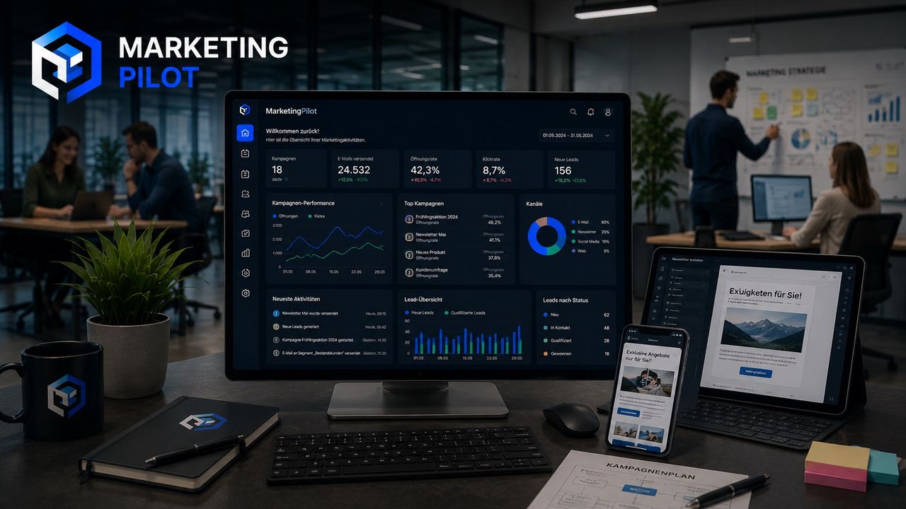 MarketingPilot Übersicht: KI-Kampagnen, Newsletter und Lead-Verwaltung