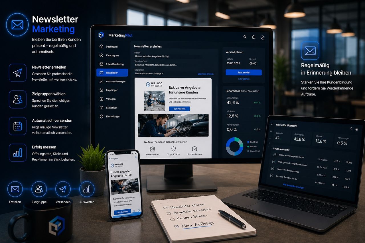 Newsletter-Verwaltung und Kundenbindung im MarketingPilot
