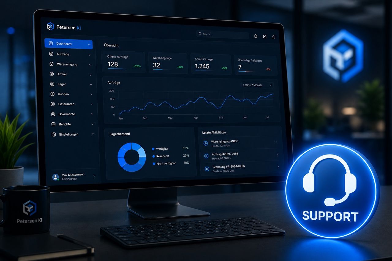 Petersen KI 24/7 Support: Direkthilfe über Desktop-App und Chat