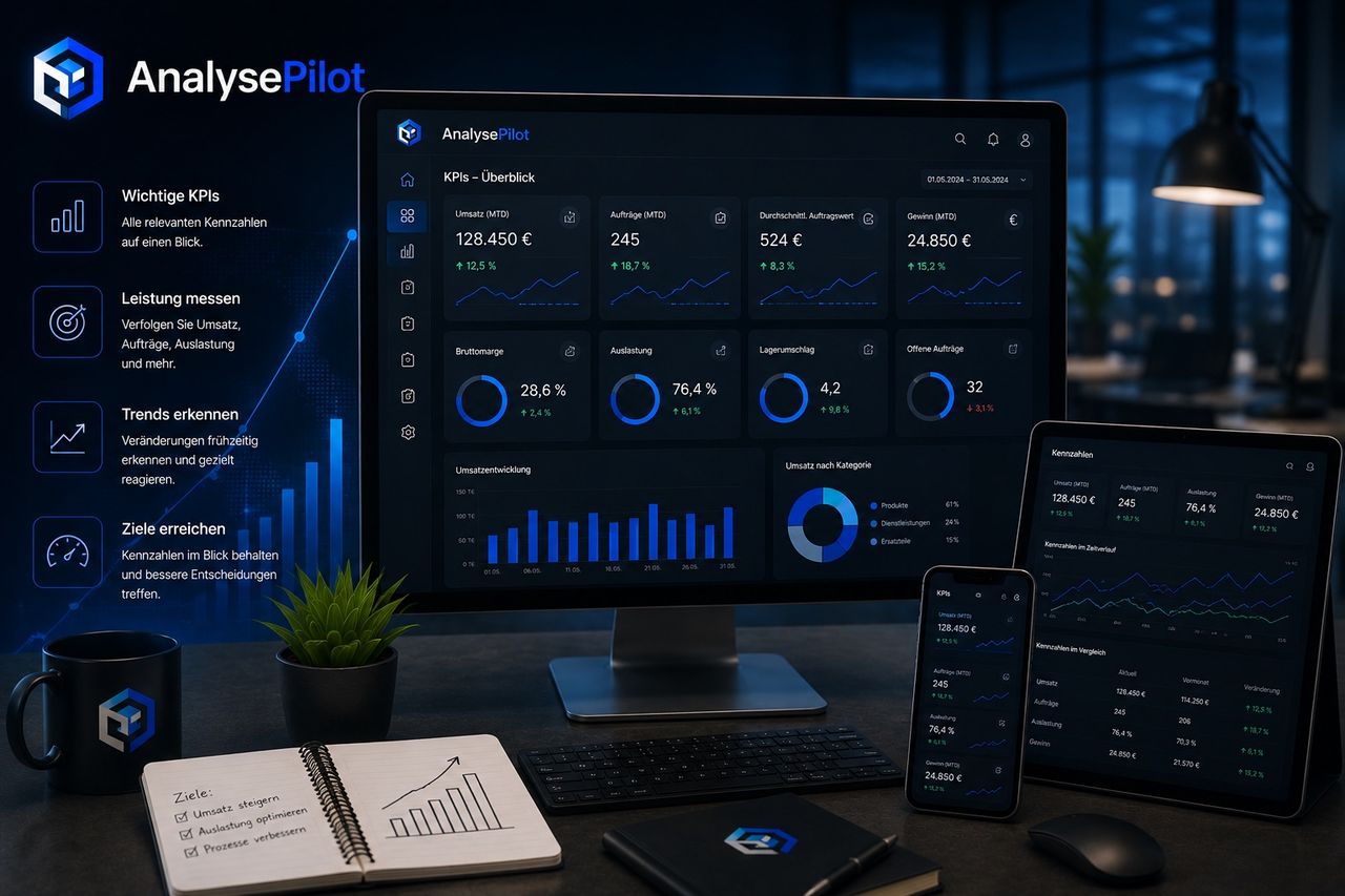 AnalysePilot KPIs: Umsatz, Auslastung und Kennzahlen im Überblick