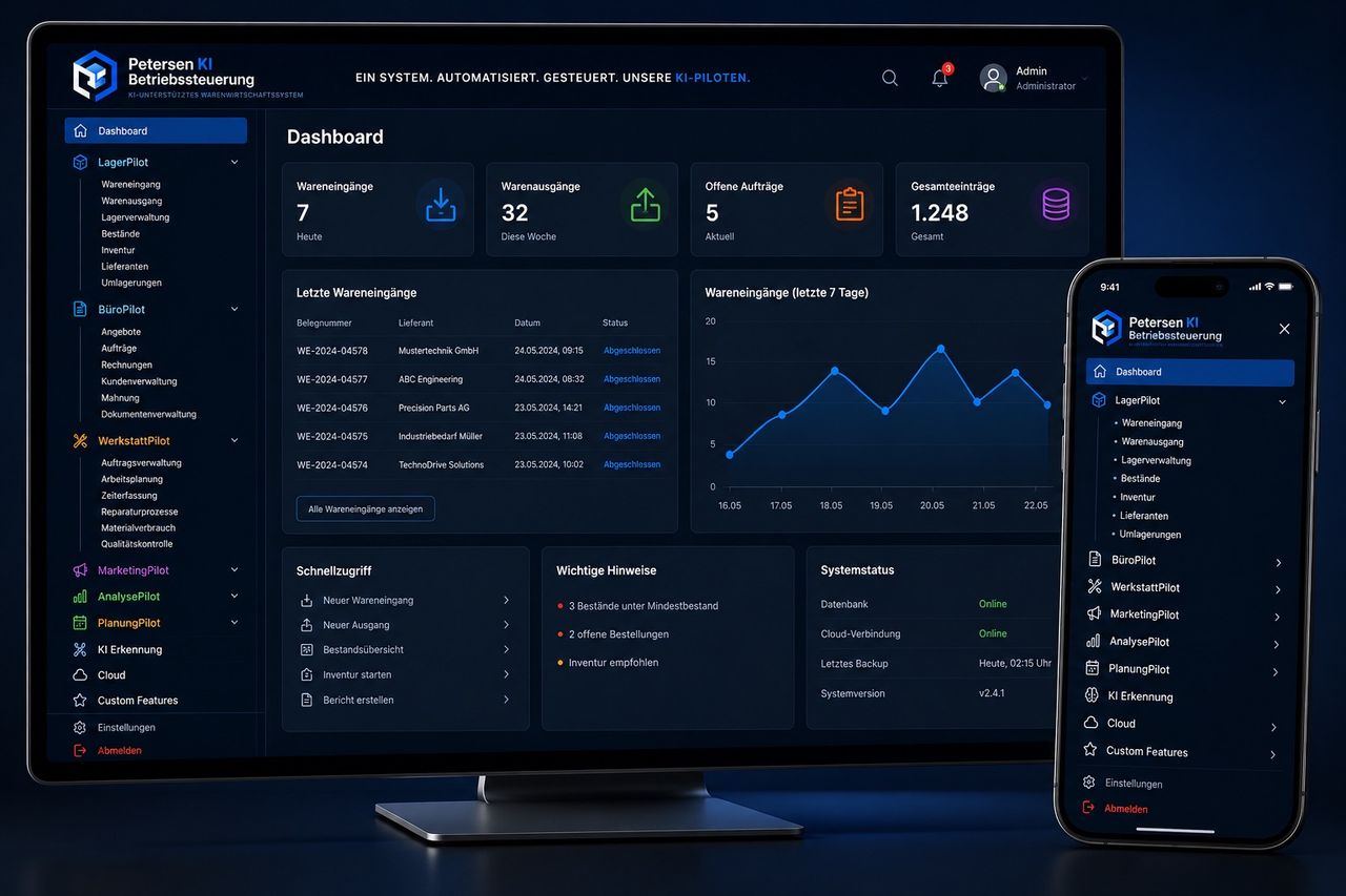 Orbanta AI Dashboard auf Desktop und Smartphone