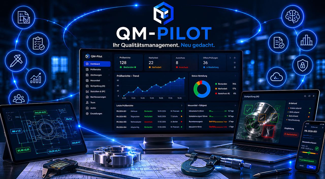 QM-Pilot Dashboard: KI-gestütztes Qualitätsmanagement für Fertigung und Handwerk
