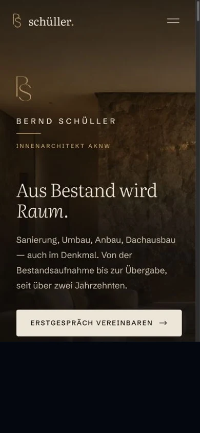 Mobile Ansicht: Bernd Schüller Innenarchitektur